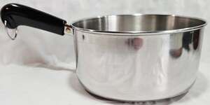 Vtg Revere Ware 1801 2 Quart Sauce Pan Stainless Steel #971 Made In USA No Lid